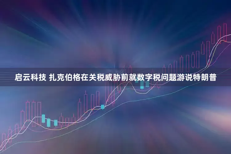启云科技 扎克伯格在关税威胁前就数字税问题游说特朗普